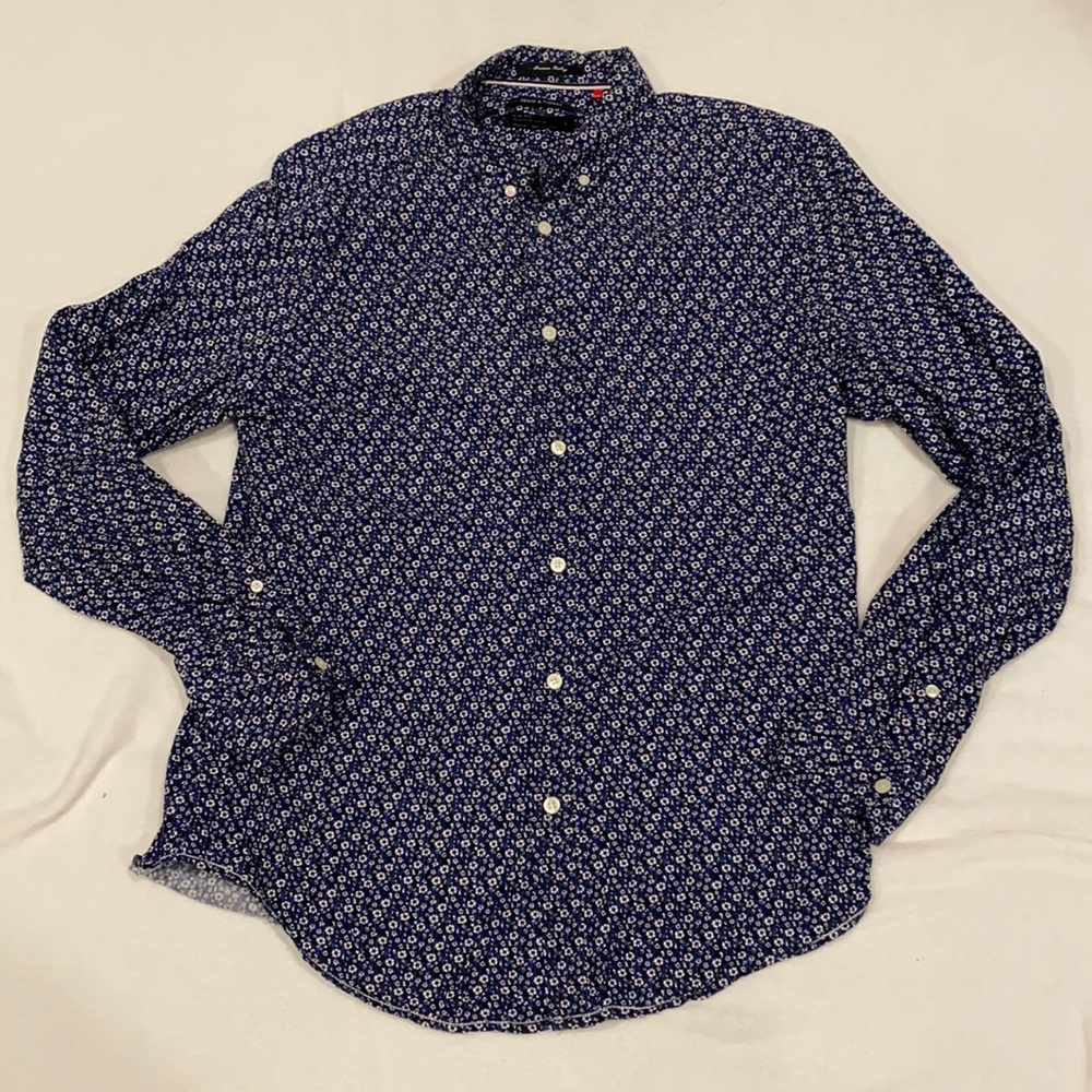 Denim & Flower button up, long sleeve floral